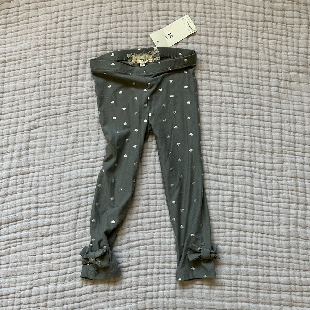 Btween leggings with metallic Hearts